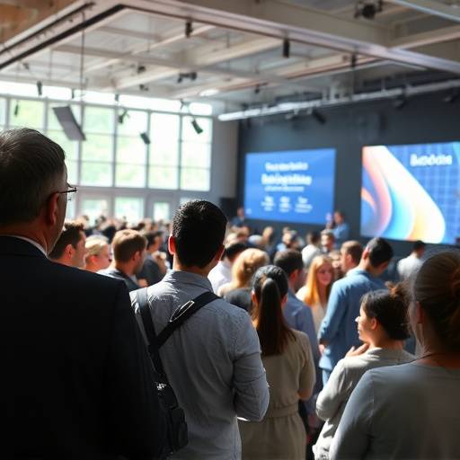 Cobertura de un congreso internacional de tecnología en el Centro de Convenciones de Barcelona, mostrando ponentes y asistentes interactuando.